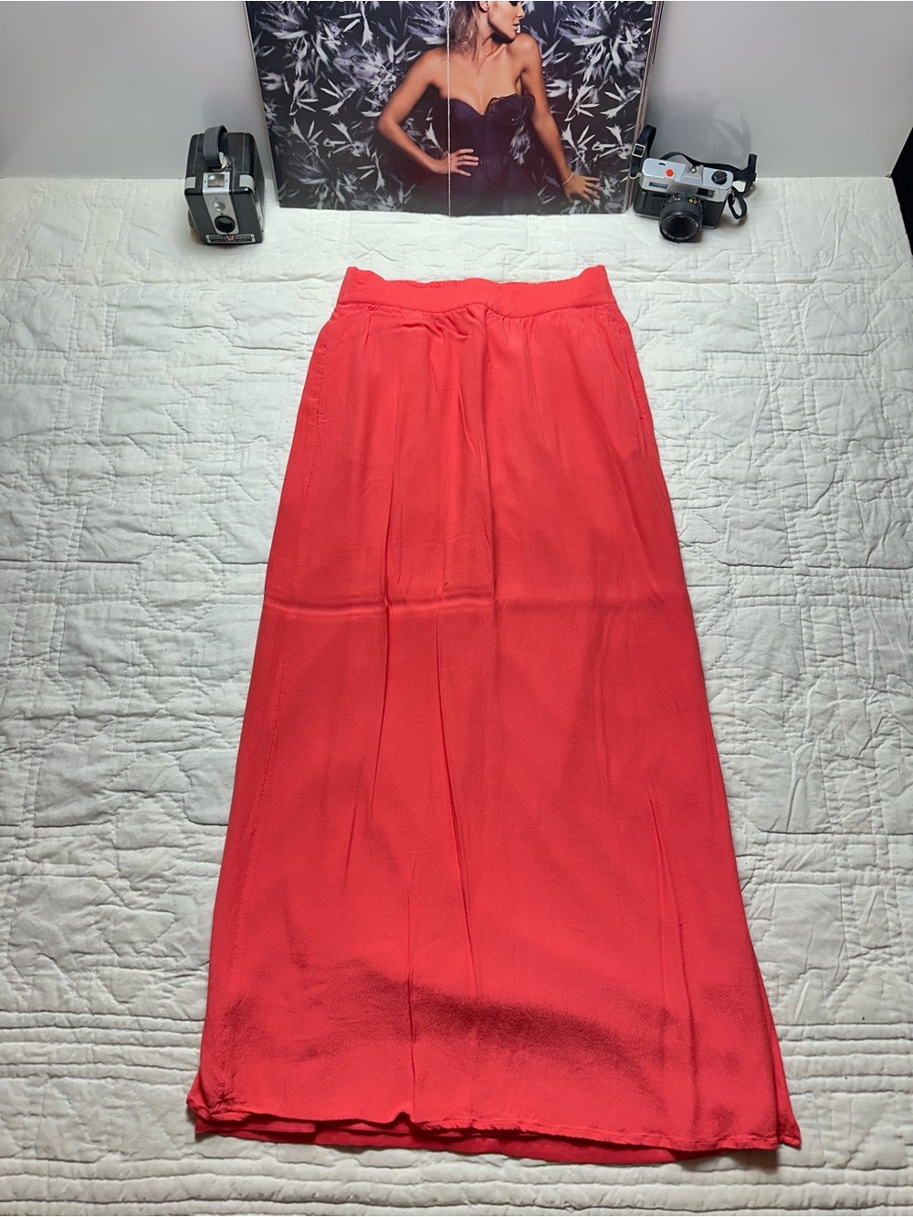 Coral Resort Maxi Skirt | Pull-On Rayon Coastal Vacation · LOFT